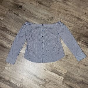 Express Womens Off the Shoulder Essential‎ Shirt